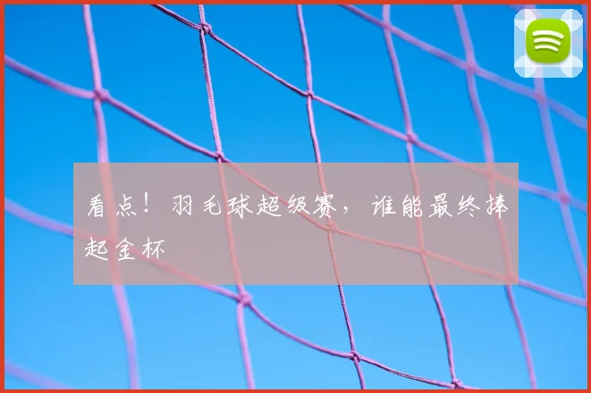 看点！羽毛球超级赛，谁能最终捧起金杯
